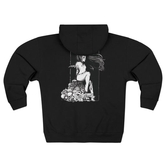 Succubus Devil Tarot Zip-Up Hoodie